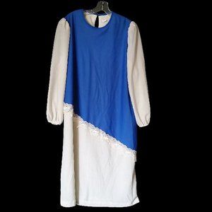 Dressy Blue and Ivory with Lace Trim Mother of the Bride Womens Size